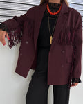 BURGUNDY BLAZER FRANJES