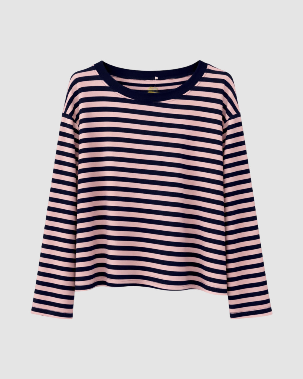STREEPSHIRT ROZE BLAUW
