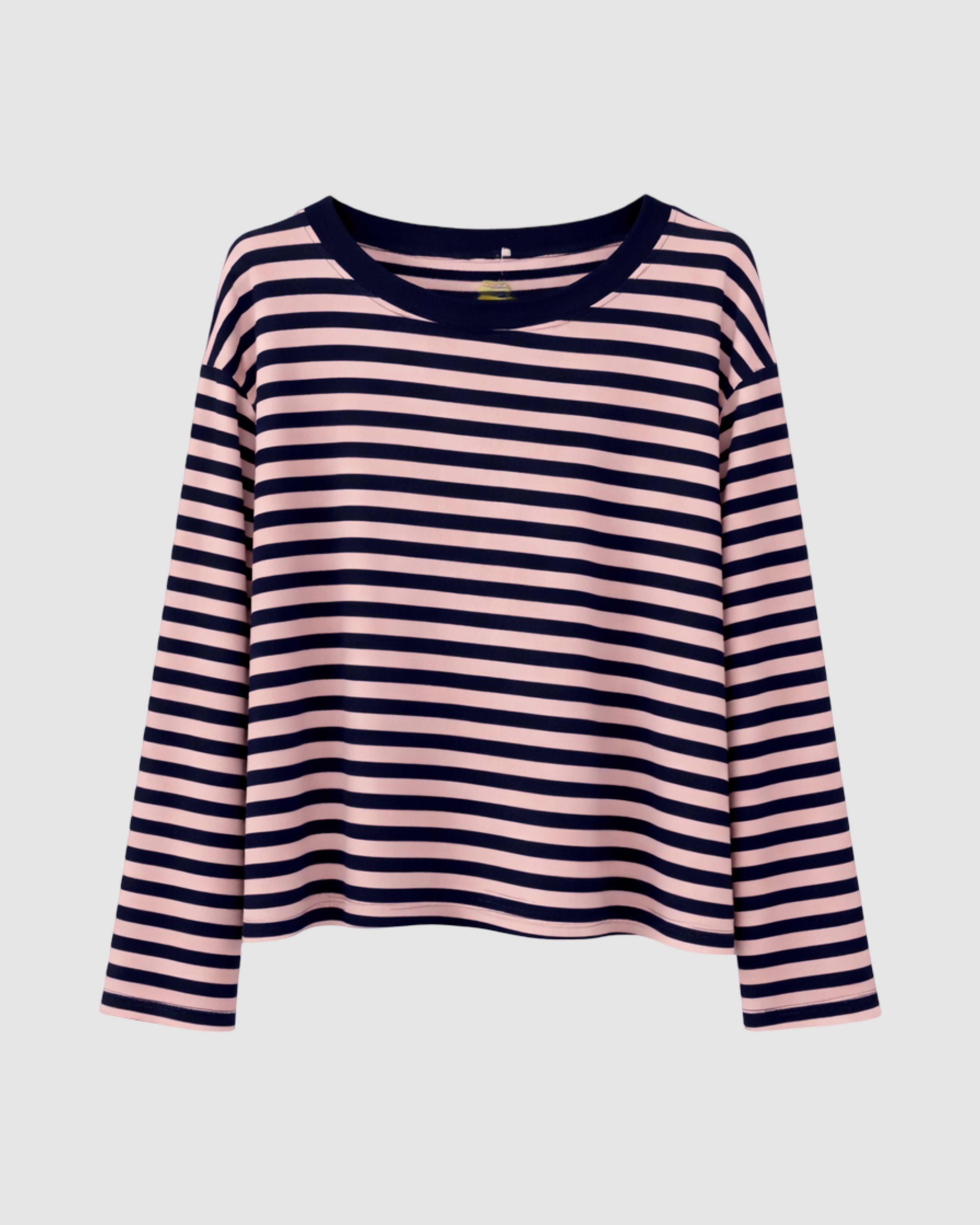 STREEPSHIRT ROZE BLAUW