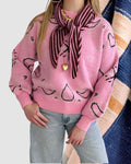 ROZE TRUI MET BANDANA PRINT
